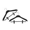Sawafuji Formal Capella B2P Clothes Hanger, Black, 420mm Wide, Set of 2, for Neat Storage, Clothes Storage, Clips, Fits Skirts, Pants, and Trousers, P
