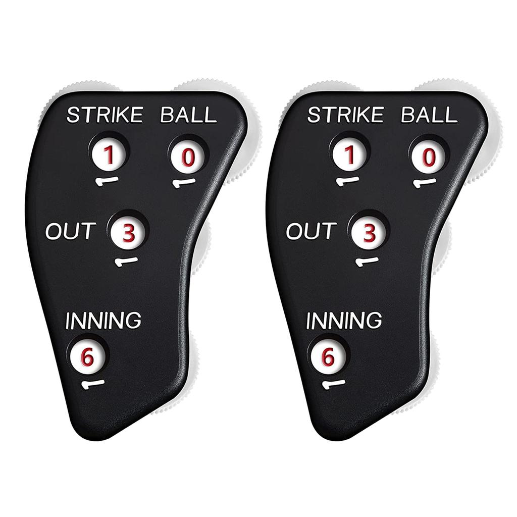 2Pcs 4 Wheel Baseball Indicator Umpire Baseball Counter Clicker for Softball Recording Balls Baseball Umpire Clicker Set