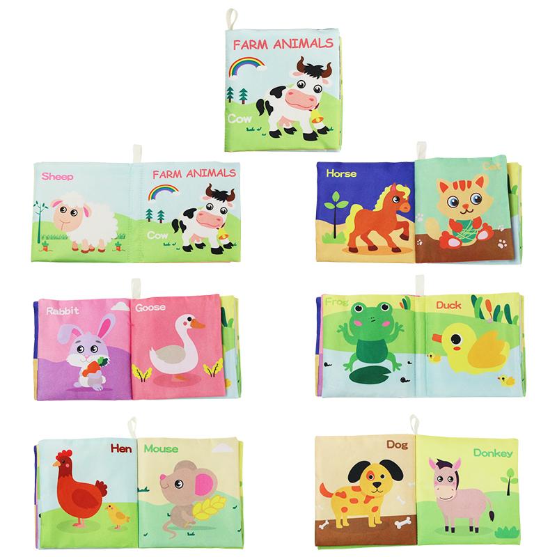 Cloth Books Soft Baby Books Rustle Sound Baby Quiet Books Infant Early Learning Educational Toys 0 -12 Months Rattle