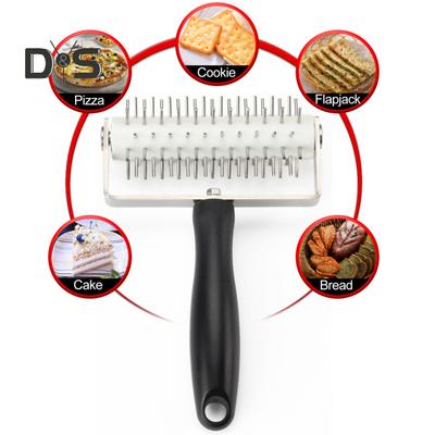 Игольчатый перфоратор, роликовое колесо, ролик для пиццы, хлеба, пирога, кондитерских изделий, тесто, пластиковая ручка, прокалывающие отверстия, ролик для пиццы, инструменты для выпечки, игольчатые колеса