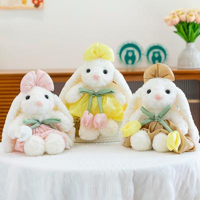 Новое платье плюшевая игрушка кролик мультяшный комбинезон длинноухий кролик кукла успокаивающая кукла