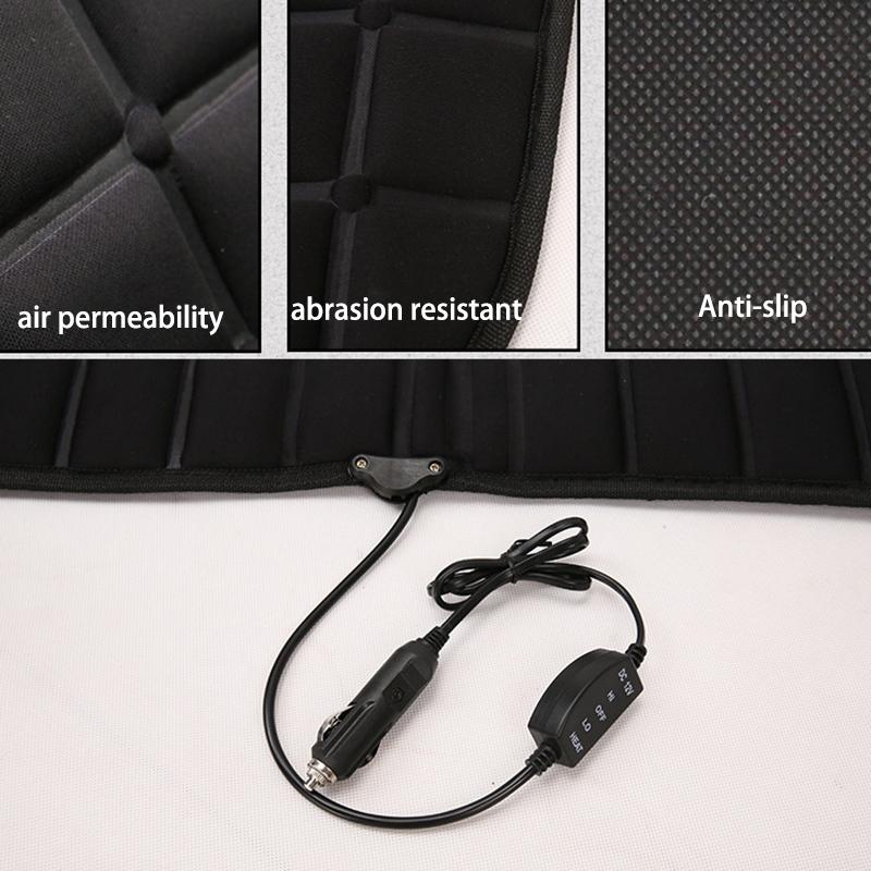 Подушка для сиденья автомобиля с подогревом 12 В, противоскользящая, теплая, с подогревом, зимняя, универсальная, для подогрева сидений автомобиля, автомобильные аксессуары