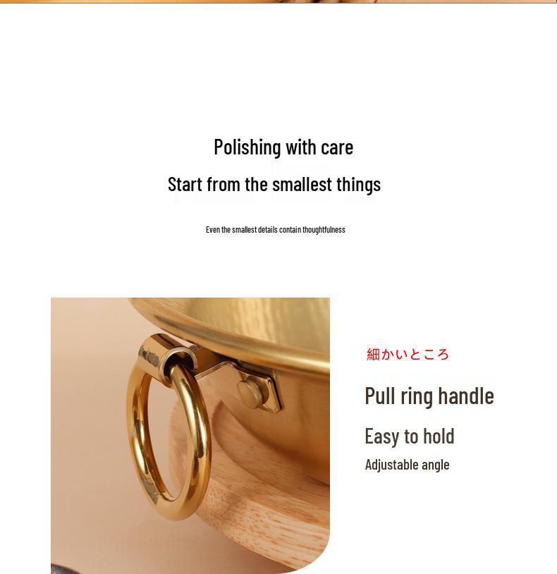 Large Capacity Stainless Steel Copper-Style Hot Pot for Mutton, Lamb, and Fish