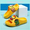 И Стильные Веселые Мультяшные Мальчиковые Тапочки Для Лета Черного, Желтого И Розового Цвета С Удобным Материалом ЭВА