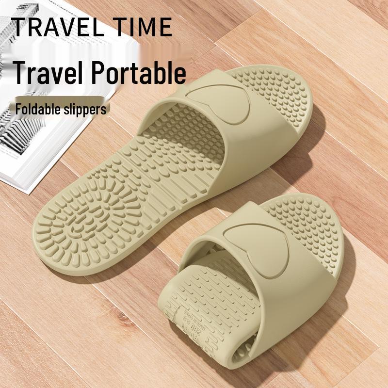 Женские минималистичные складные EVA тапочки для ванной - Бесшумные, устойчивые к запаху, противоскользящие для путешествий и использования в отеле