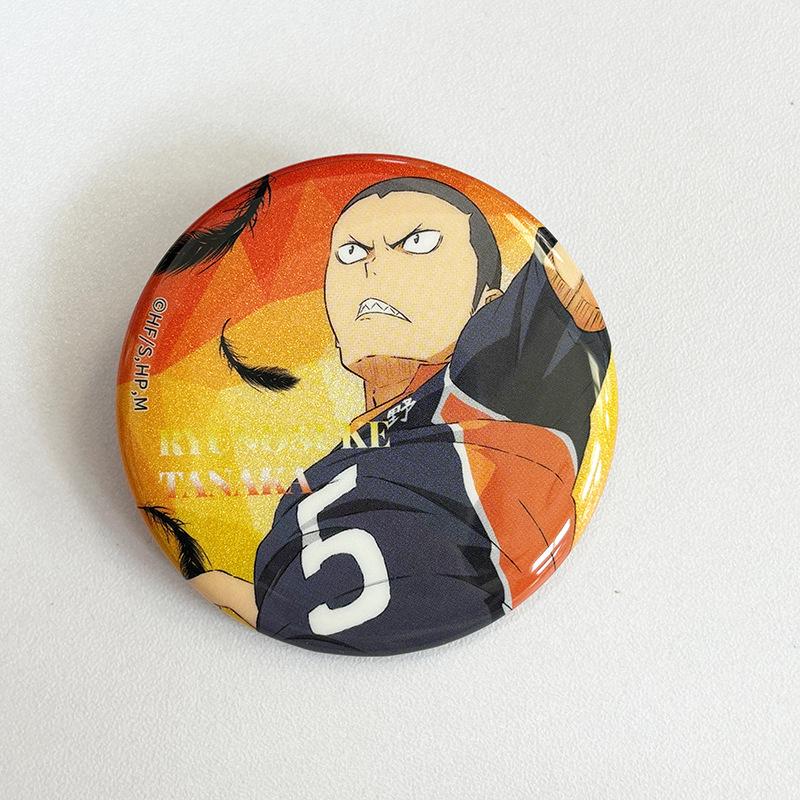 Официальный Haikyuu!! Двойной вспых Хината и Кагеяма Круглая значок Жестяная пластина