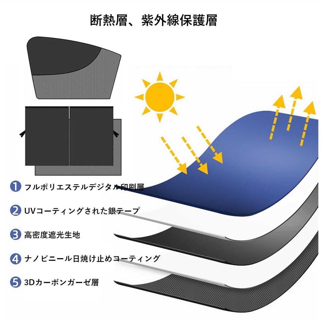 Honda N-WGN First Generation JH1/2 Type Car Sun Shade No Suction Cup Necessary Magnet