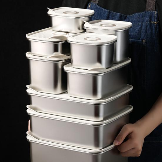Удобное герметичное уплотнение сохраняет свежесть, нержавеющий контейнер для пищевых продуктов из нержавеющей стали, кухонные аксессуары, коробка для консервирования пищевых продуктов