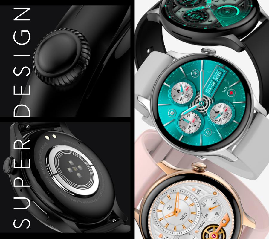 Smartwatch Rubicon Rncf10 Różowe Złoto