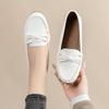 Autumn New Bow Single Shoes Women's Casual Shallow Mouth Round Head Flat Bottom Lazy One Pedal Doudou Shoes