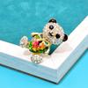New Arrival AB Rhinestine Heart Bear Brooches For Women Cute Animal Design Brooch Pin Fashion Jewelry Accessories
