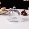 Glass Craft Cake Serving Tray Transparent Dessert Table Ornaments Dessert Storage Stand Kitchen