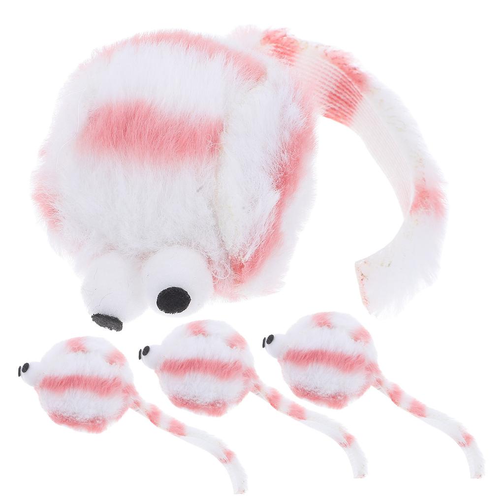 4Pcs Simulated Mouse Shape Cat Interactive Fun Catch Play Mice for Cats Indoor Use Pet Supplies Cat Toys Pet Toys Mouse