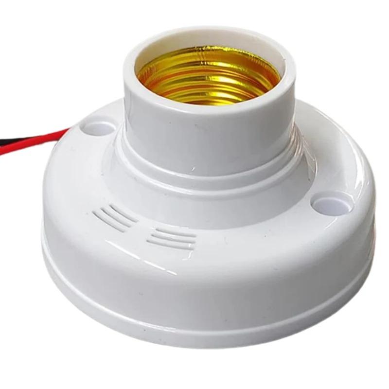 E27 Base Pir Motion Detector Wall Lamp Holder Socket Led Ac220V Automatic Human Body Infrared Pir Sensor Bulb Light Screw Cap Socket Lamp Bulb