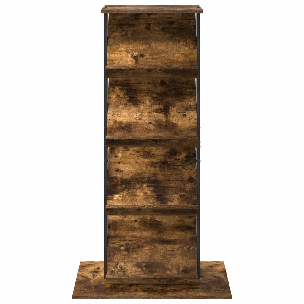 Magazine Rack Smoked Oak 68 x 40 x 123.5 cm Engineered Wood