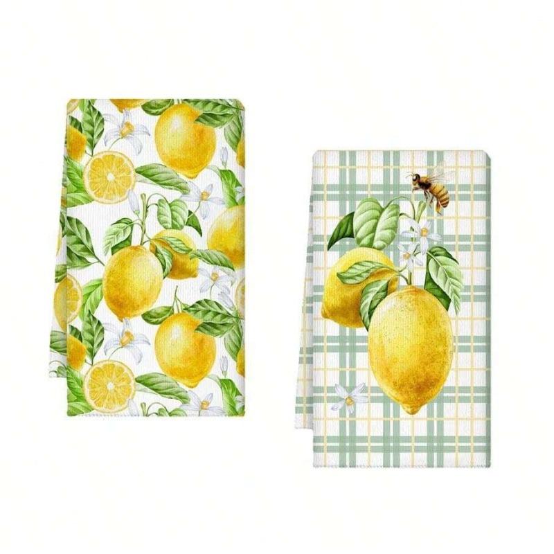 2 шт. кухонных полотенец, наборы полотенец, Супервпитывающие мягкие чистящие салфетки, кухонный декор, кухонные принадлежности, бытовые принадлежности, чистящие салфетки