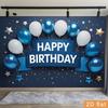 2D Фотофон для 75-летия Черный фон с золотой цифрой и воздушными шарами