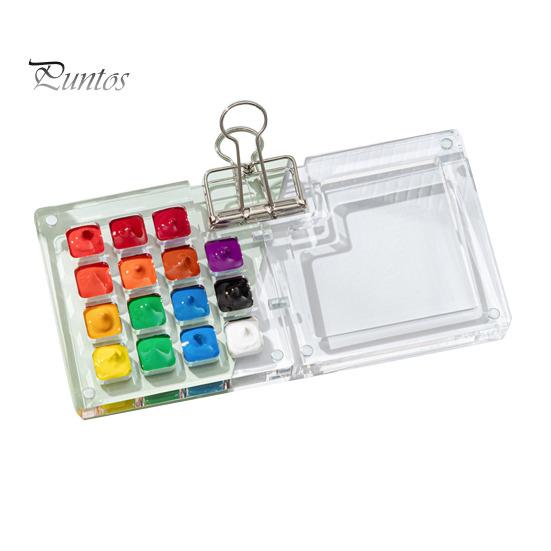 Мини-коробка для акварельных красок, карманный набор для путешествий для художника, универсальная цветовая палитра, портативная пластиковая книга для рисования