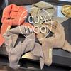 British Korean Triangle Scarf Niche 100% Wool Triangular Scarf Women Headscarf Knitted Scarf Multi-functional Warm Knitted Scarf