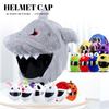 Чехол для мотоциклетного шлема, мультяшный плюшевый шлем, шляпа с безумными большими гибкими ушками, забавный защитный чехол для шлема для езды