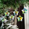 1/6Pcs Faux Crystal Star Suncatcher Decoration Indoor Outdoor Garden Window Wall Hanging Rainbow Maker Clear Five-pointed Star Ornament