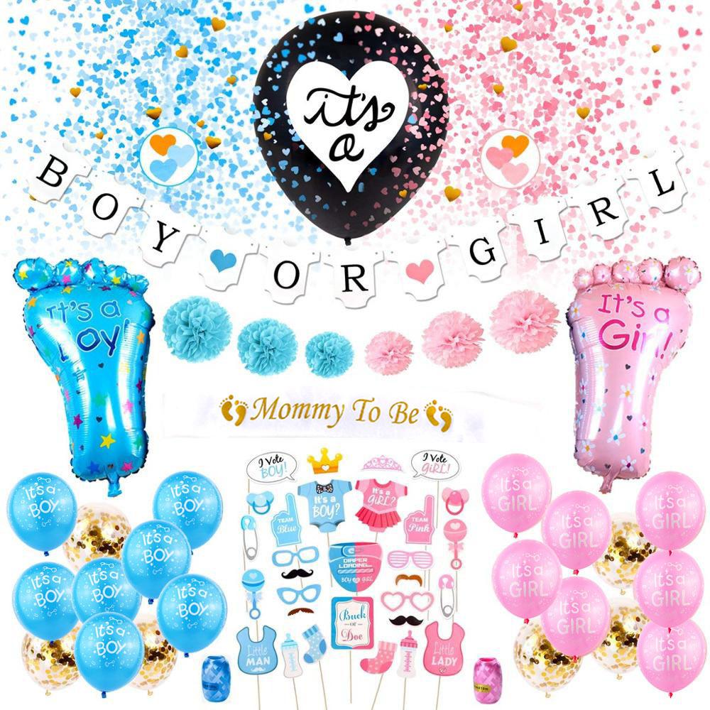 Wedding Birthday Baby Shower Gender Reveal Decorations Dusty Blue White Balloon Arch Garland Kit