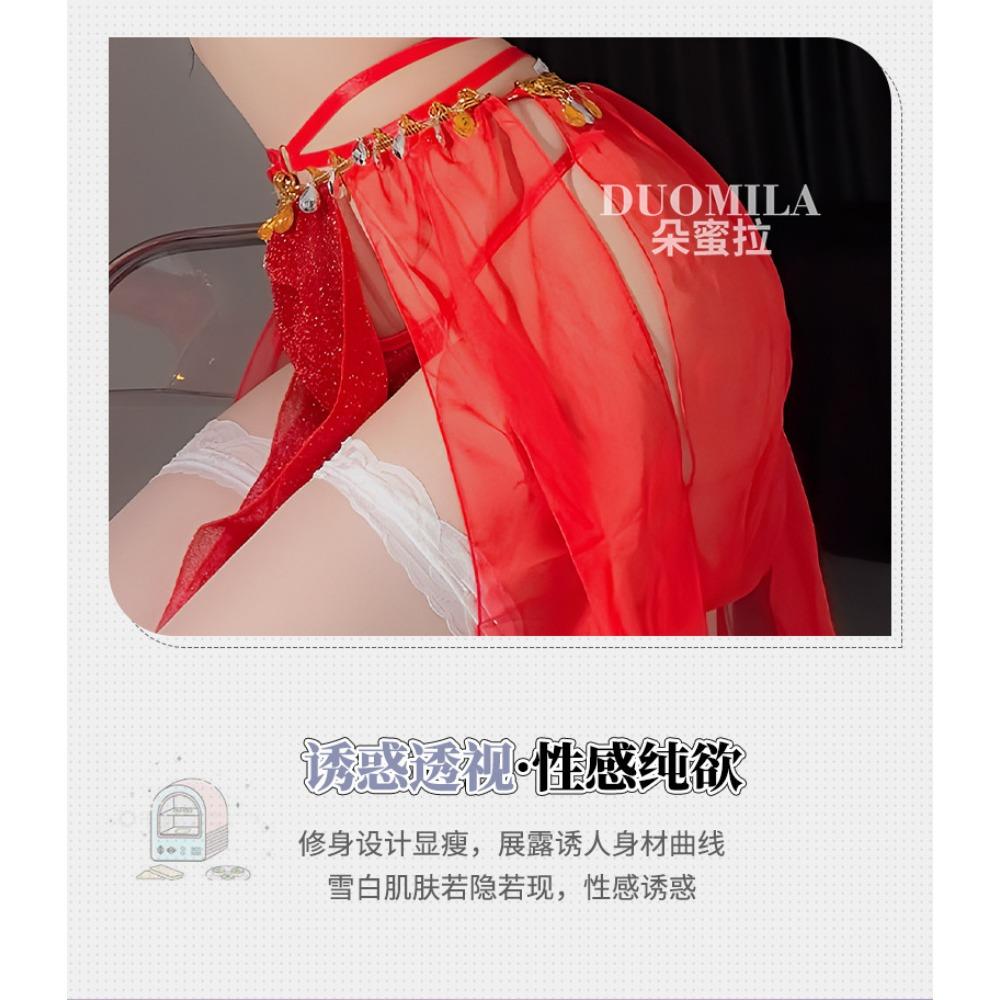 Exotic Princess Xi Shi Sexy Straps Vintage Belly Pocket Lace Chiffon Full Set Hanfu Super Fairy Dress Set Female