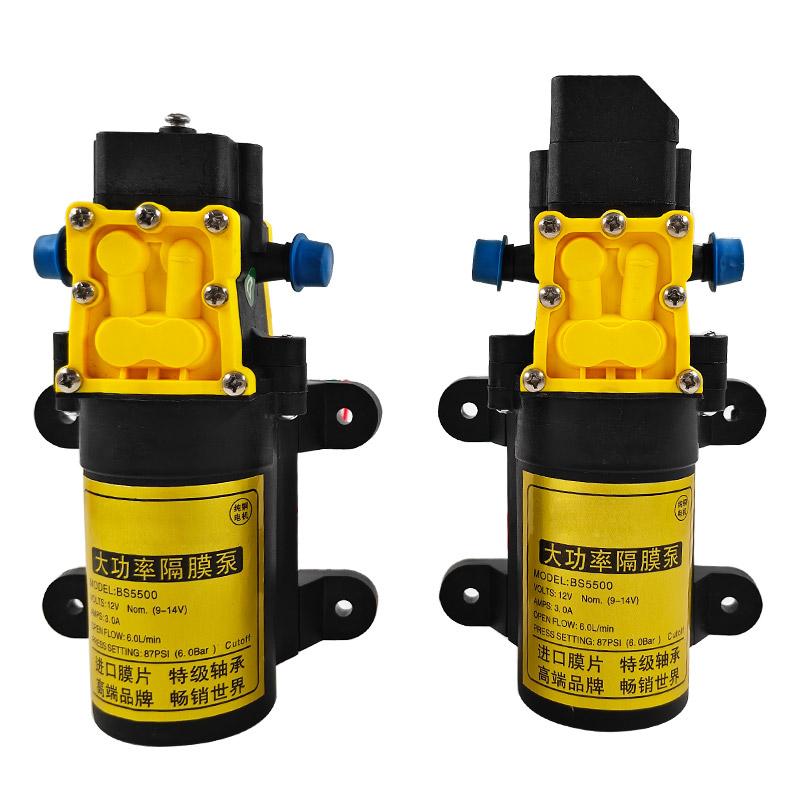 12V Agricultural Electric Spray Water Pump Small High-pressure Spraying Pump Self-priming Diaphragm Pump Pesticide Water Pump