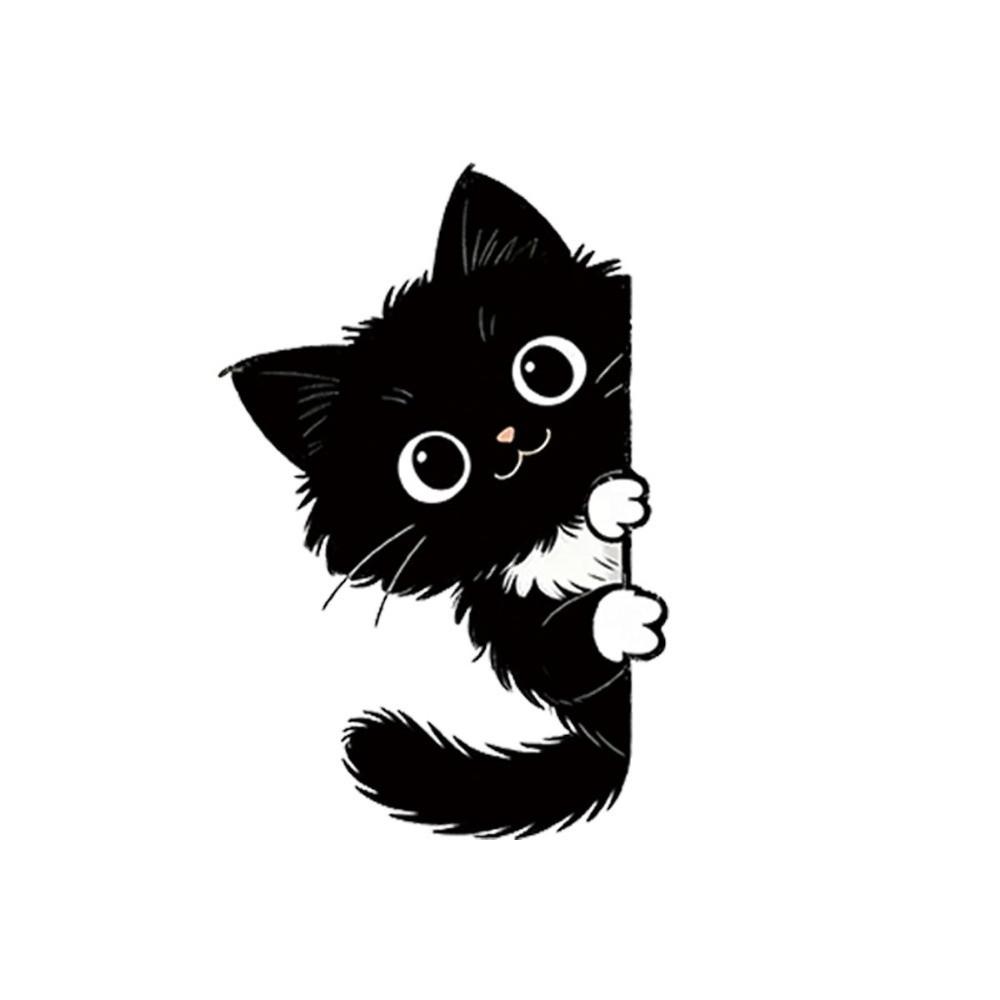 Self-Adhesive Luminous Cat Wall Decals PVC Cat Switch Stickers Glowing Cat Stickers Living Room