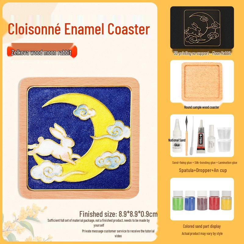 Набор для изготовления подставок в технике перегородчатой эмали: Цзинтайлань без волочения проволоки, в китайском стиле, командное мероприятие ручной работы