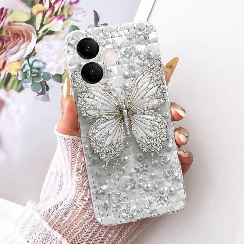 For Vivo V60 Lite 4G 5G Cute Flower Butterfly Cat Painted Case For Vivo V60 V60lite V2530 V2511 Soft Silicone TPU Phone Cases