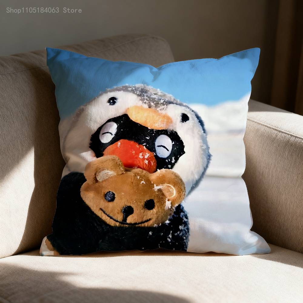 Наволочки P-Pingu для Спальни Гостиной Дивана Домашний Декор Полиэстеровая Наволочка для Подушки на Молнии