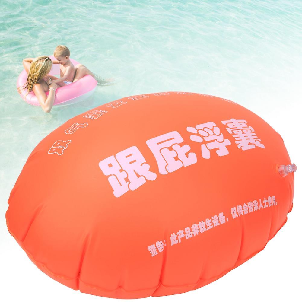 Water Equipment Swimming Airbag Safety Inflatable Air Buoy for Strap Swimming Surfing SnorkelingOrange 50x40cm