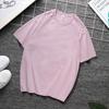 Zirunking Long-staple Cotton Short-sleeved T-shirt Unisex Top Youth Casual Solid Color Loose Round Neck Half-sleeved Top CHANGRONG