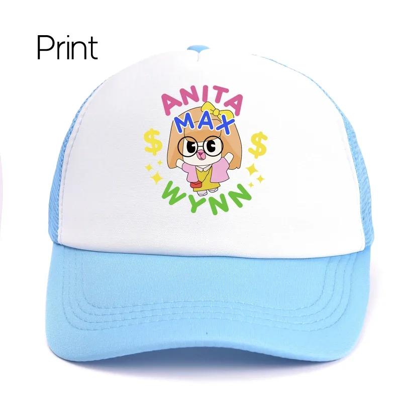 ANITA MAX WYNN Baseball Cap for Unisex Women Hip Hop Cartoon Print Mesh Hat Cute Trucker Hat Casquette Gorras Bone