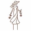 Elegant Women Silhouette Plant Trellis Metal Character Silhouette Plant Trellis  Climbing Plants