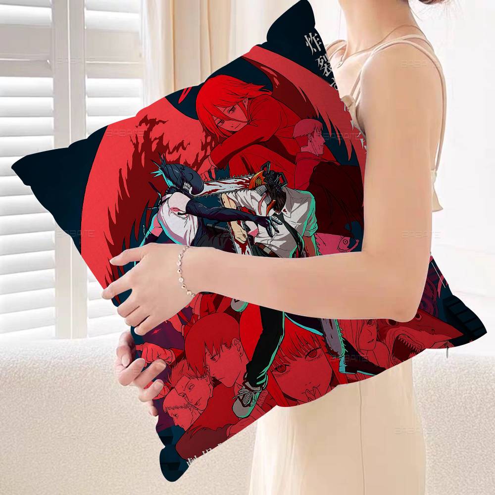 Anime CChainsaw MMan The Movie Reze Arc Cushion Cover Pillow Cover Decor Pillowcase Printed Cushion Case For Couch