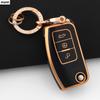 Золотой ТПУ чехол для Ford Focus 2 MK2 Fiesta Mondeo Galaxy Falcon Territory Ecosport Kuga Escape Чехол для ключа Брелок Держатель брелока