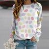 Fall Autumn Women'S Fashion O Neck Long Sleeve T-Shirt Loose Clothes Quqi Egg Print T Shirt