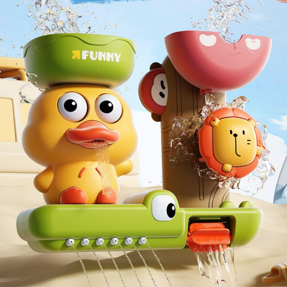 Crocodie Rotating Water Wheel Toy Wall Suction Cup Baby Shower Toy Baby Spin Top Bath Toys  Bathtub
