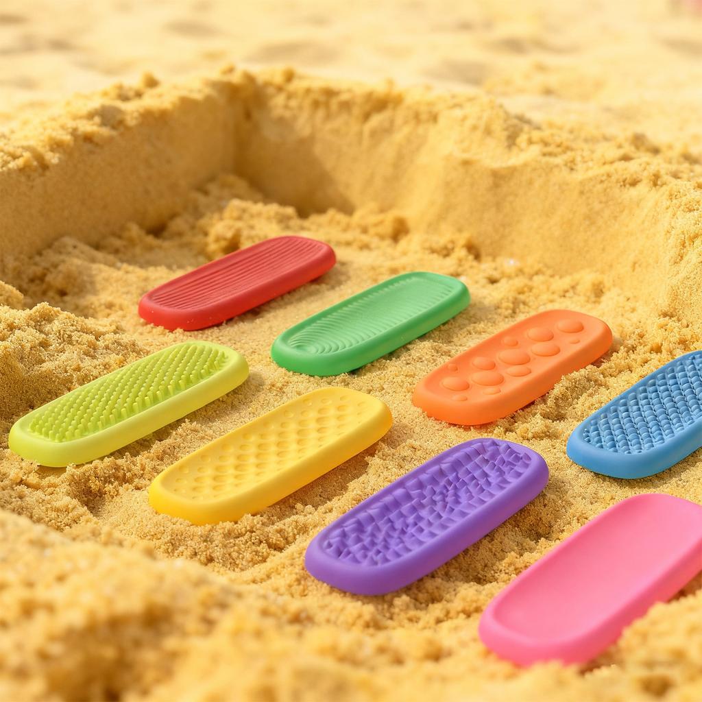 Детская антистресс-игрушка Разноцветные сенсорные полоски Присоска Двусторонние сенсорные полоски