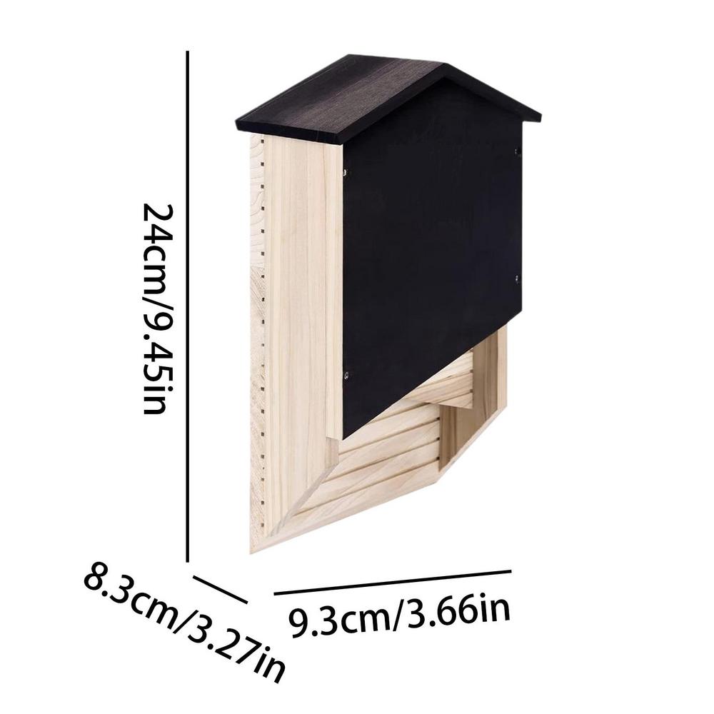 Внешний домик-укрытие для летучих мышей Деревянное убежище для колонии летучих мышей Многоразовый домик-ящик для летучих мышей Деревянное украшение для зимовки Деревянное гнездо для летучих мышей