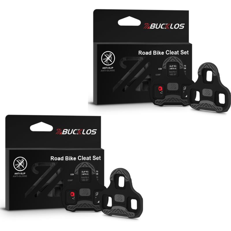 BUCKLOS Bicycle Self-Locking Pedal Cleats for LOOK KEO Professional Road Bike Pedals Shoes Cleat 0/4.5/9 Degree Float Cleats 6