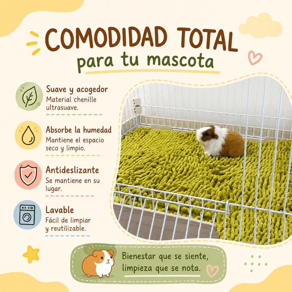 Washable Washable Pet Pad Chenille Fleece Small Animal Liner Guinea Pig Cage Liner Guinea Pig