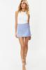 Women's Fashion Woven Short Skirt with Mink Binding and Eyelet Detail