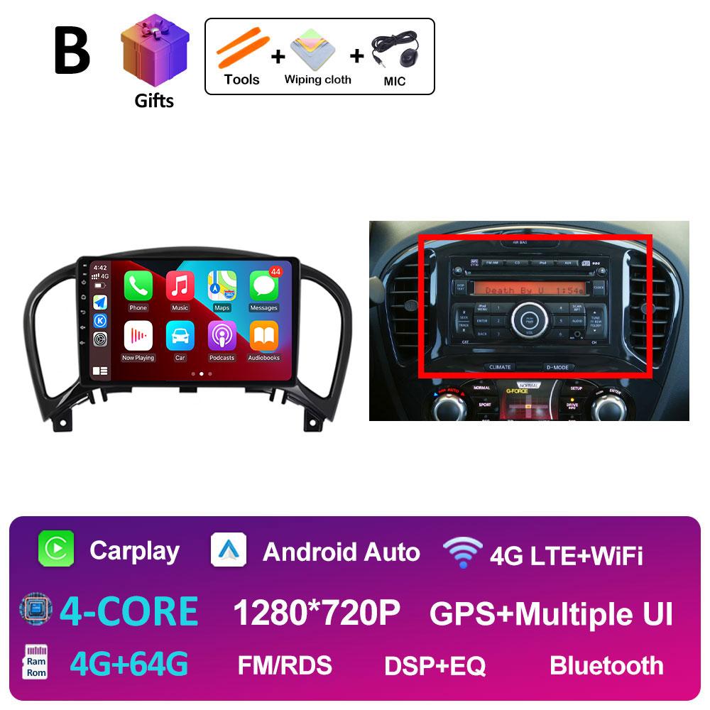 Для Nissan Juke YF15 2010 2011 2012 2013 2014 Автомагнитола Мультимедийный Видеоплеер Вентилятор охлаждения DSP Стерео GPS Навигация Авторадио