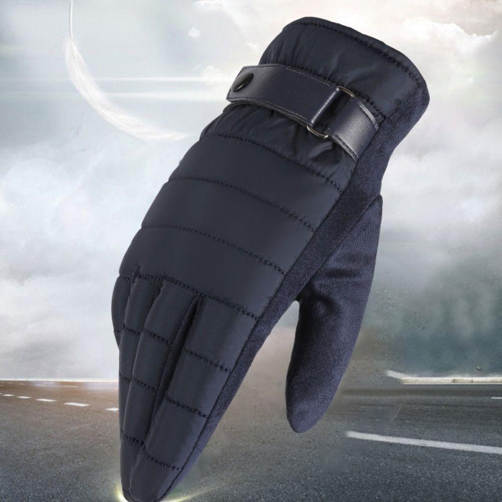Мужские ветрозащитные перчатки сохраняют тепло мотоциклетные варежки с полным пальцем для катания на лыжах