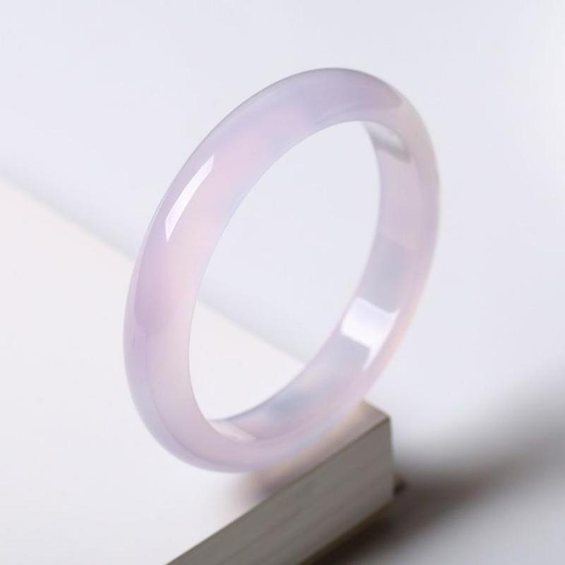 Браслет из натурального ледяного халцедона, модный браслет с агатовым амулетом, нефритовый браслет для женщин, подарок