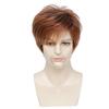 Мужские короткие многослойные волосы с челкой Синтетические смешанные рыжевато-коричневые парики для мужчин на каждый день, для косплея, вечеринки, термостойкое волокно