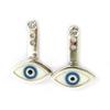 Les Trésors De Lily [N3028] - Серебряные серьги с контуром лепестка «Глаз Фатмы» сине-белые (родиевое покрытие)